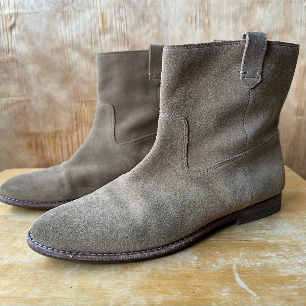 Madewell Tan Suede Ankle Boots